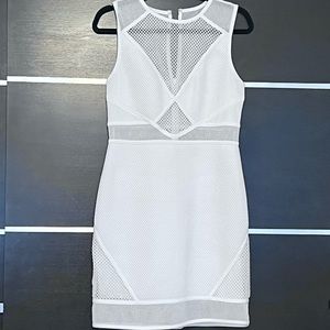 Express M white mesh dress